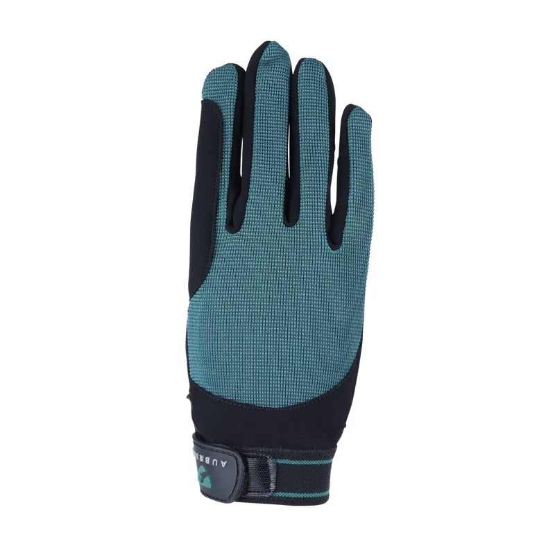 Shires Aubrion Mesh Riding Gloves - Green-2